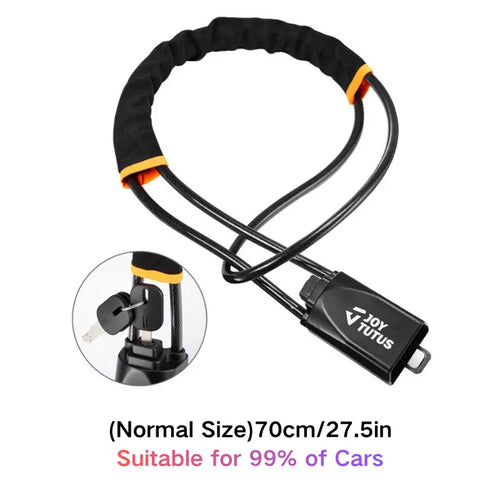 JOYTUTUS Universal Anti-Theft Car Steering Wheel Lock with 3 Keys for Security Fit Most Vehicles Truck SUV Van Black Automotive Dashboard Accessory