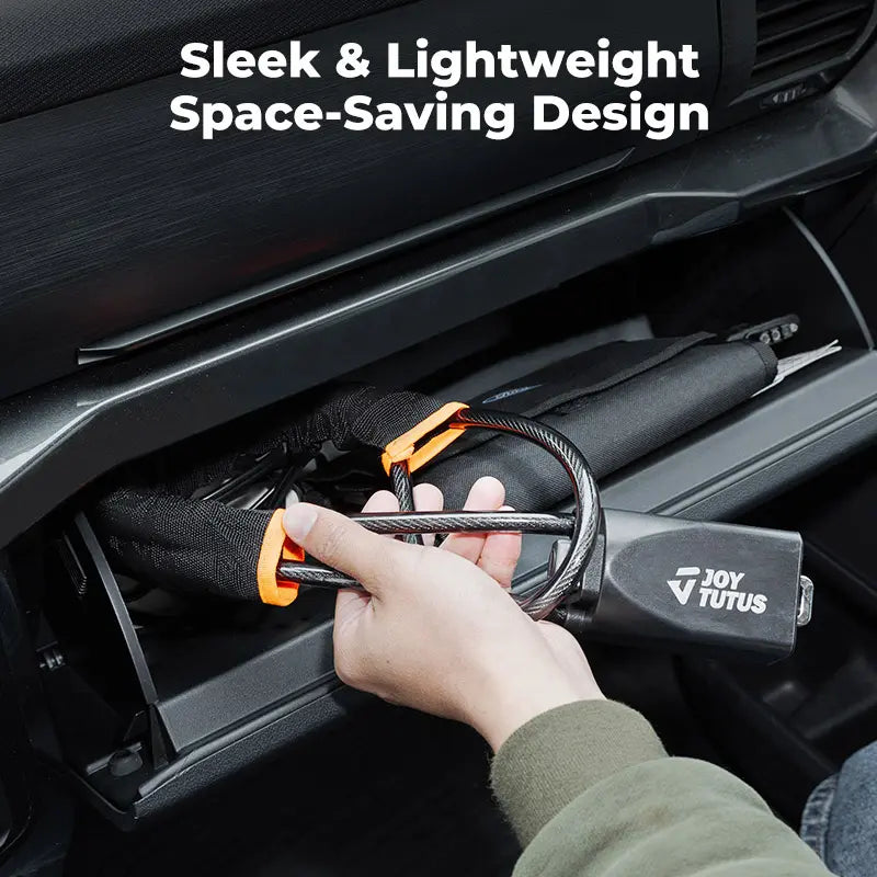 JOYTUTUS Universal Anti-Theft Car Steering Wheel Lock with 3 Keys for Security Fit Most Vehicles Truck SUV Van Black Automotive Dashboard Accessory